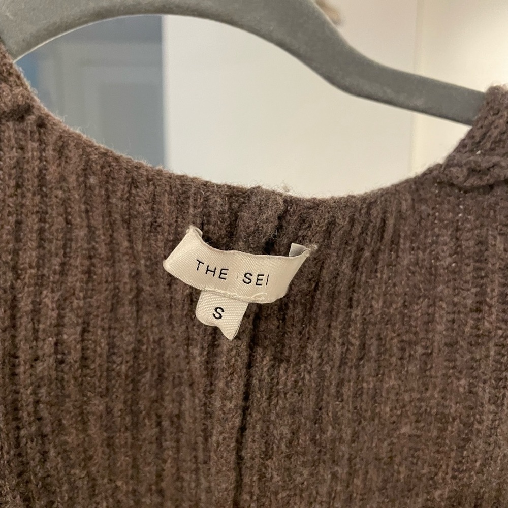 The Sei V-neck Wool Sweater Dress - Picture 4 of 7